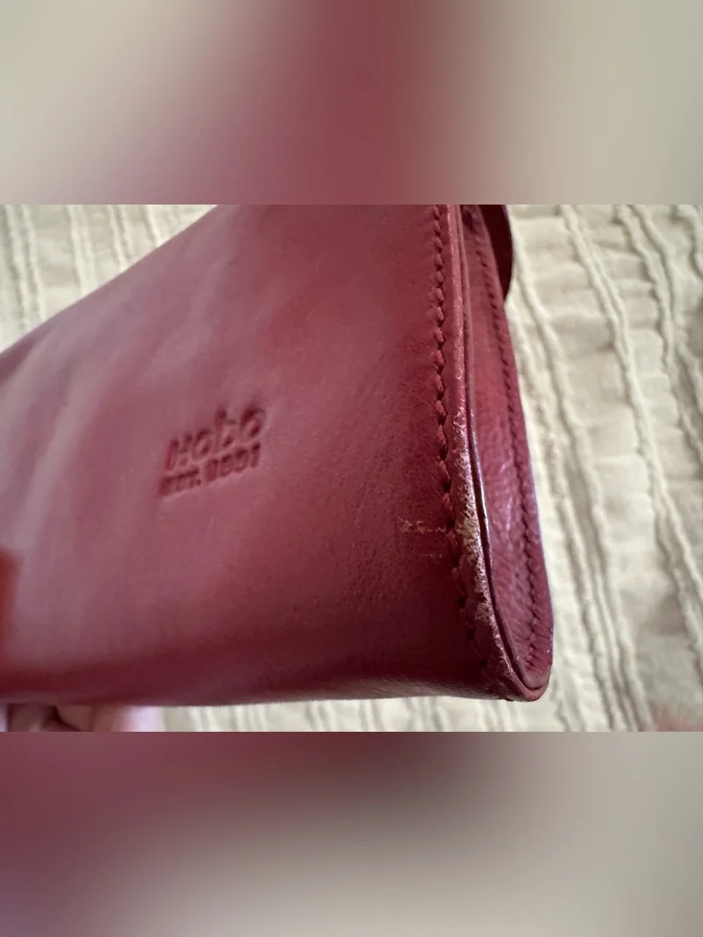 HOBO International Vintage Eden Red Leather Clutch Purse